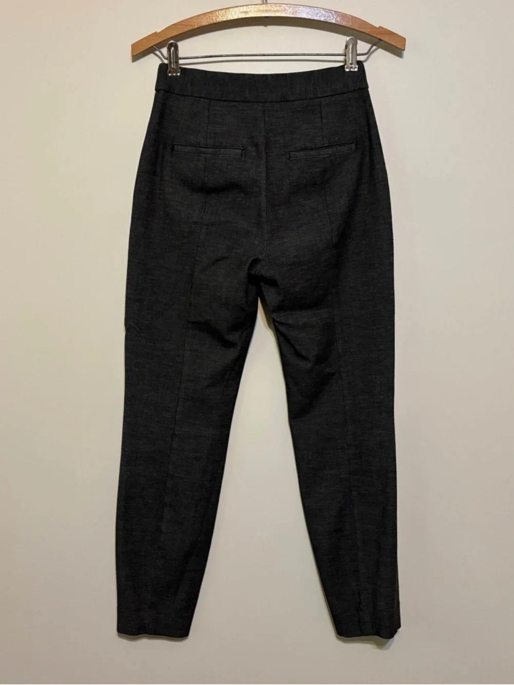 EXPRESS High Waisted Seamed Ankle Pants in Dark Grey | Crop Trouser | Size 00R - Picture 6 of 13